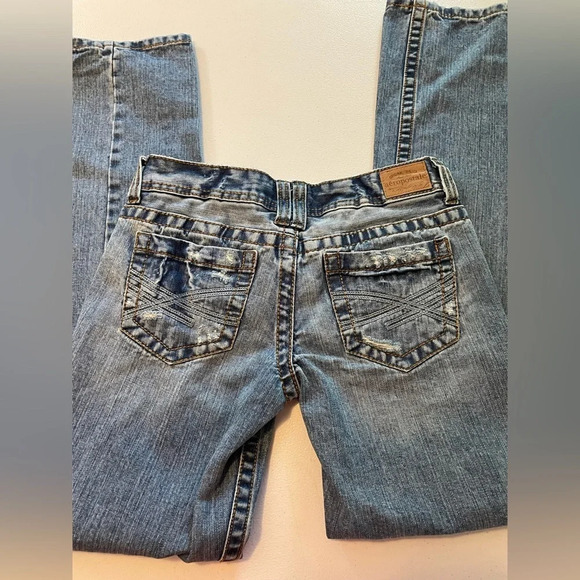 Aeropostale BAYLA denim skinny blue jeans sz 0 regular 100% cotton Distressed - Picture 7 of 9